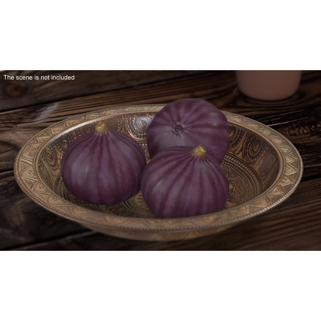 Ripe Fig Fruit 3D Model – High-Quality PBR Asset for Rendering - View 4