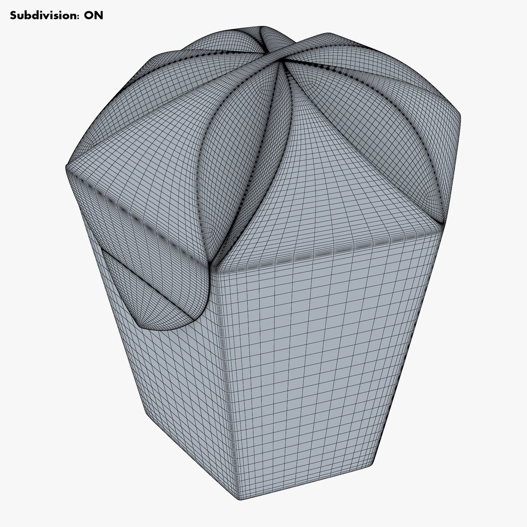 Cardboard Hexagon Petal Box M 3D Model – High Poly PBR Asset, FBX/OBJ - View 10