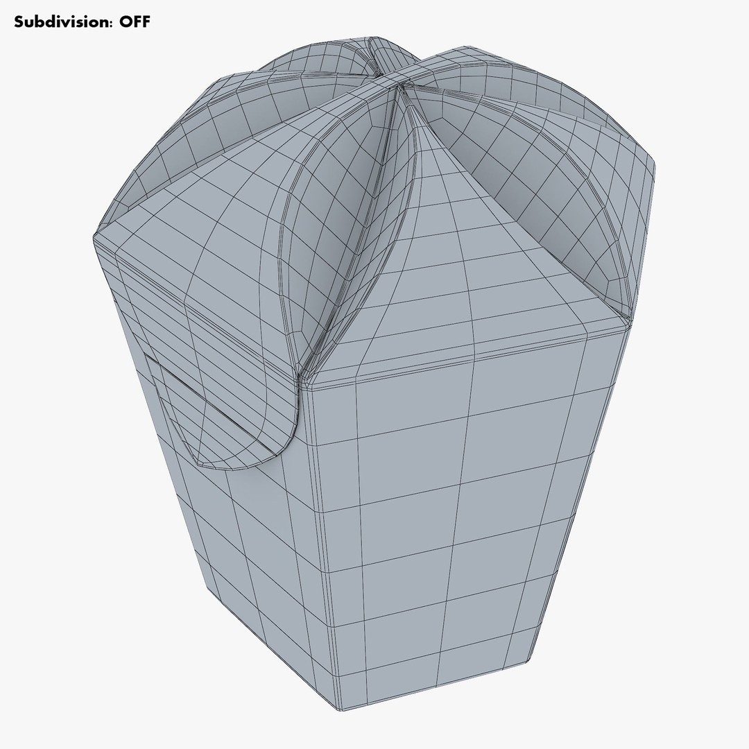 Cardboard Hexagon Petal Box M 3D Model – High Poly PBR Asset, FBX/OBJ - View 11