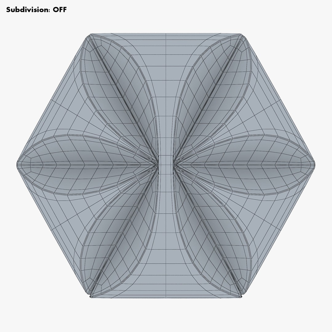 Cardboard Hexagon Petal Box M 3D Model – High Poly PBR Asset, FBX/OBJ - View 13