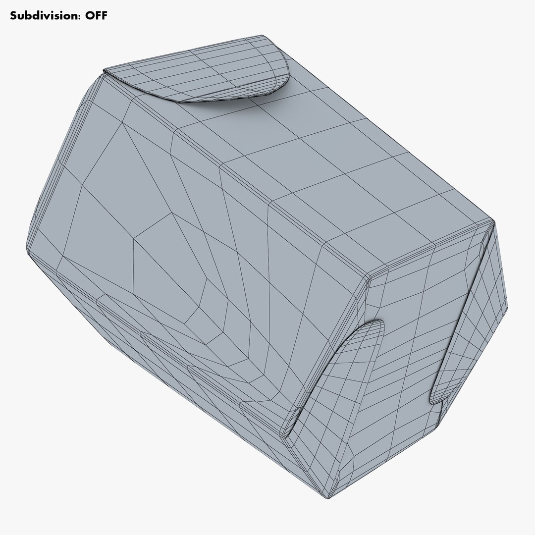 Cardboard Hexagon Petal Box M 3D Model – High Poly PBR Asset, FBX/OBJ - View 21
