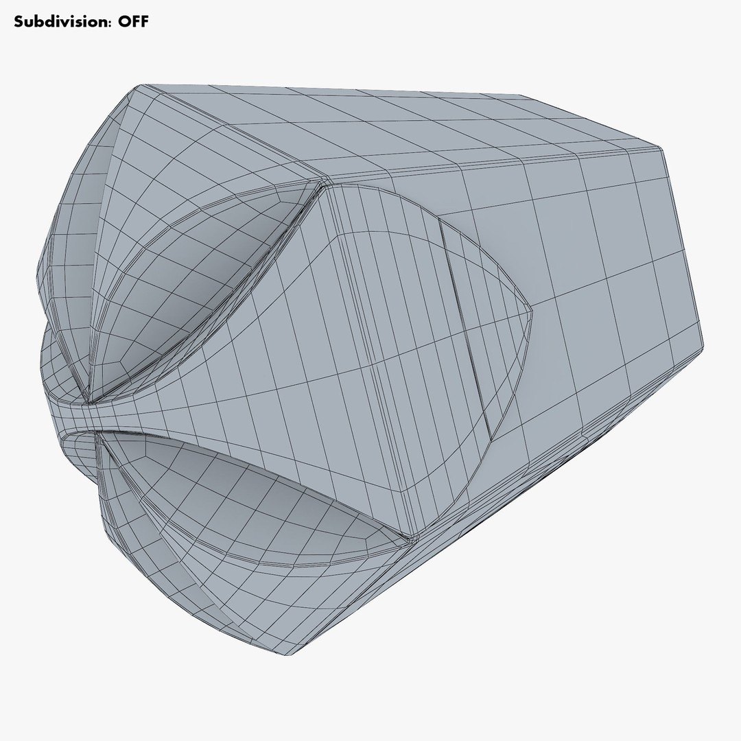 Cardboard Hexagon Petal Box M 3D Model – High Poly PBR Asset, FBX/OBJ - View 23