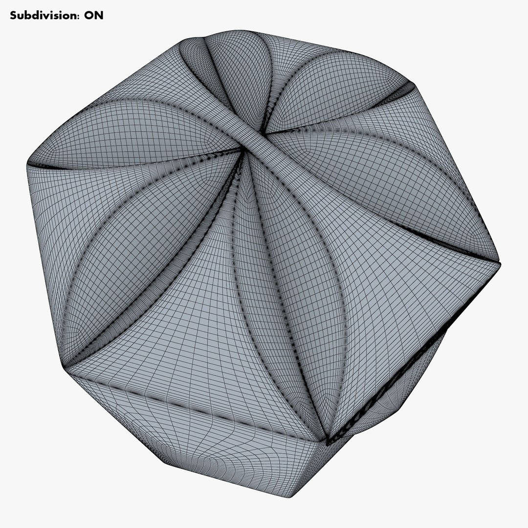 Cardboard Hexagon Petal Box M 3D Model – High Poly PBR Asset, FBX/OBJ - View 24