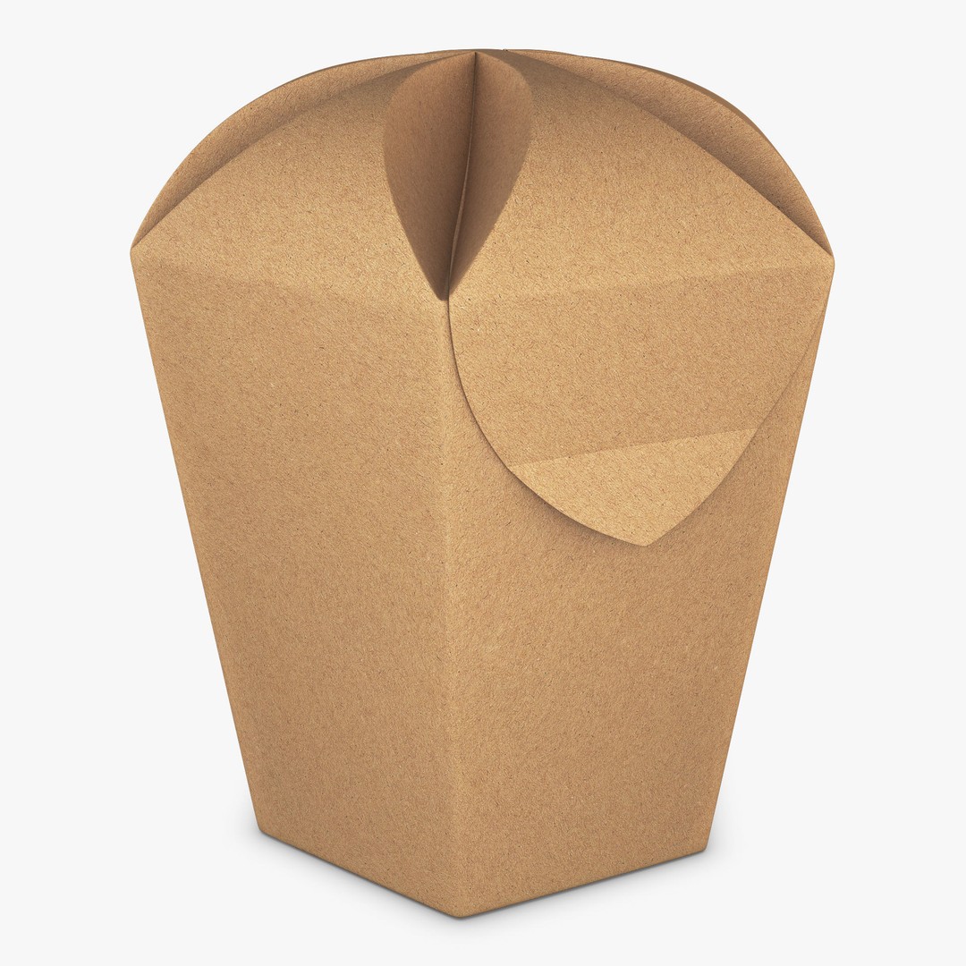 Cardboard Hexagon Petal Box M 3D Model – High Poly PBR Asset, FBX/OBJ - View 6