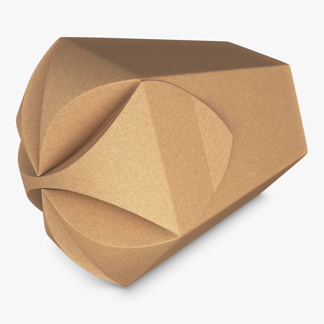 Cardboard Hexagon Petal Box M 3D Model – High Poly PBR Asset, FBX/OBJ - View 8