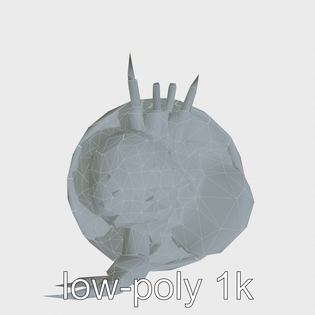Singaporean Chili Crab 3D Model – Low Poly Game Asset, FBX - View 27