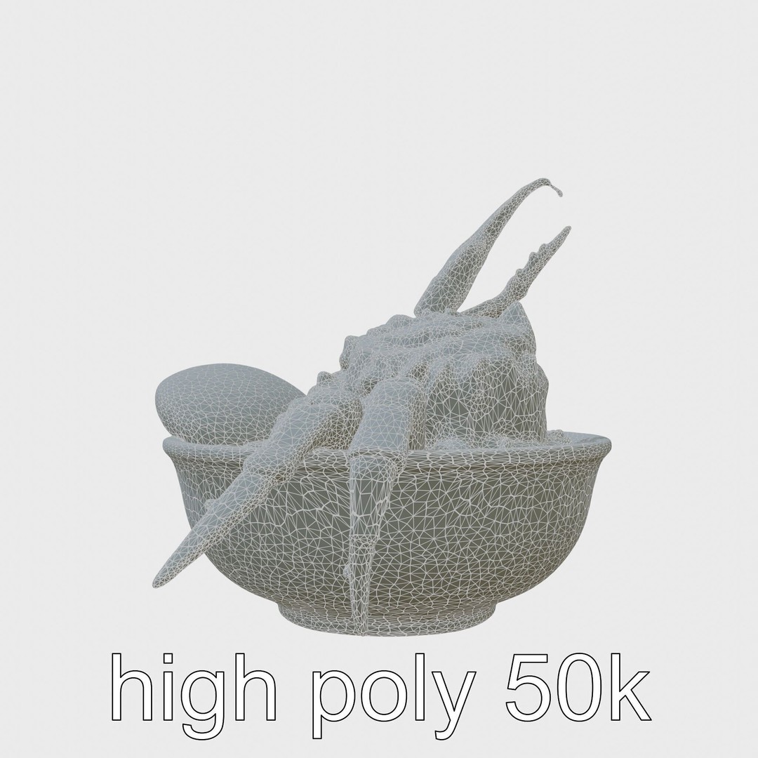 Singaporean Chili Crab 3D Model – Low Poly Game Asset, FBX - View 31