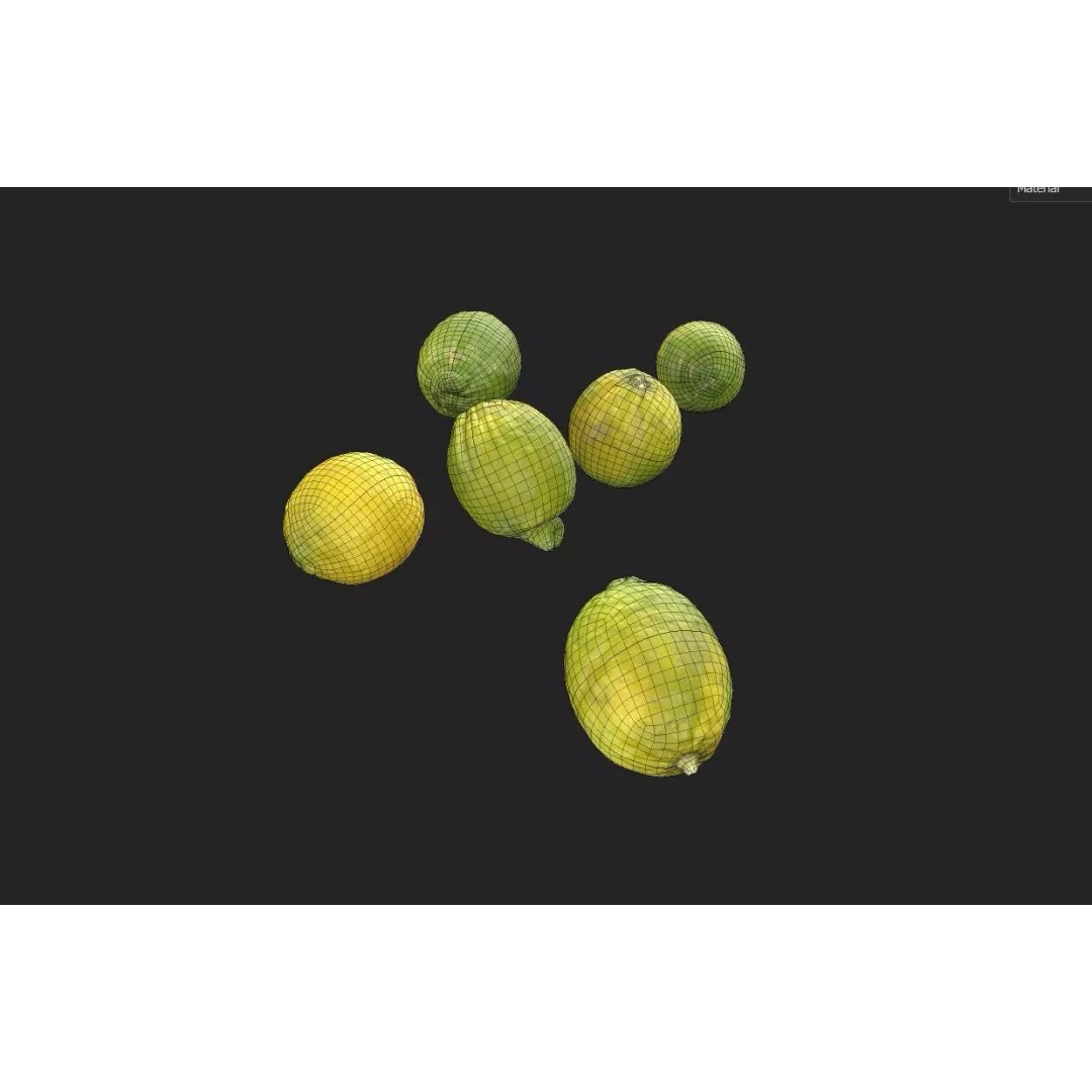 Lemon 3D Model – Low Poly Game Asset, FBX, PBR Textures