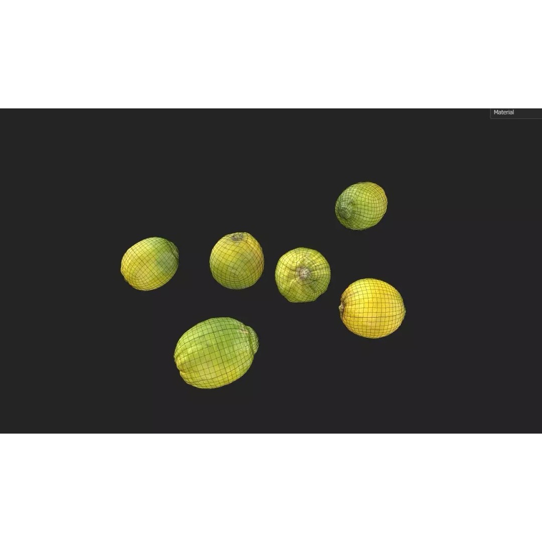 Lemon 3D Model – Low Poly Game Asset, FBX, PBR Textures - View 3