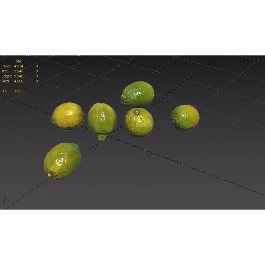 Lemon 3D Model – Low Poly Game Asset, FBX, PBR Textures - View 4