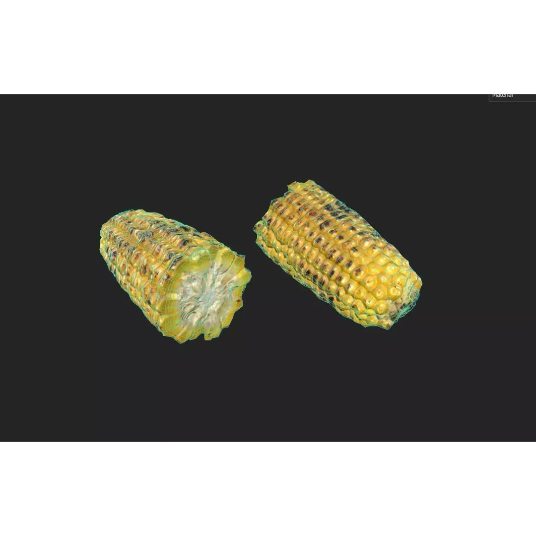 Corn 3D Model – Low Poly Game Asset, FBX, PBR Textures - View 3