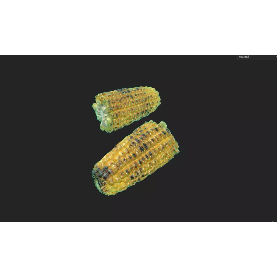 Corn 3D Model – Low Poly Game Asset, FBX, PBR Textures - View 7