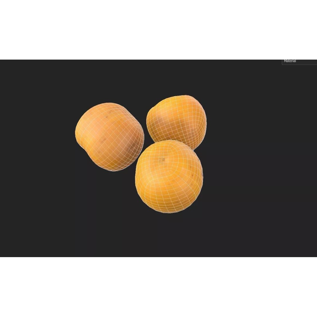 Persimmon 3D Model – Low Poly Game Asset, PBR Textures, FBX