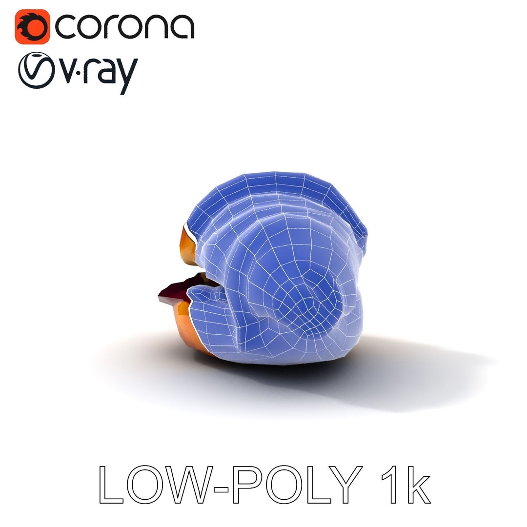 Delicious Croissant 3D Model – Low Poly PBR Asset for Games, FBX - View 21