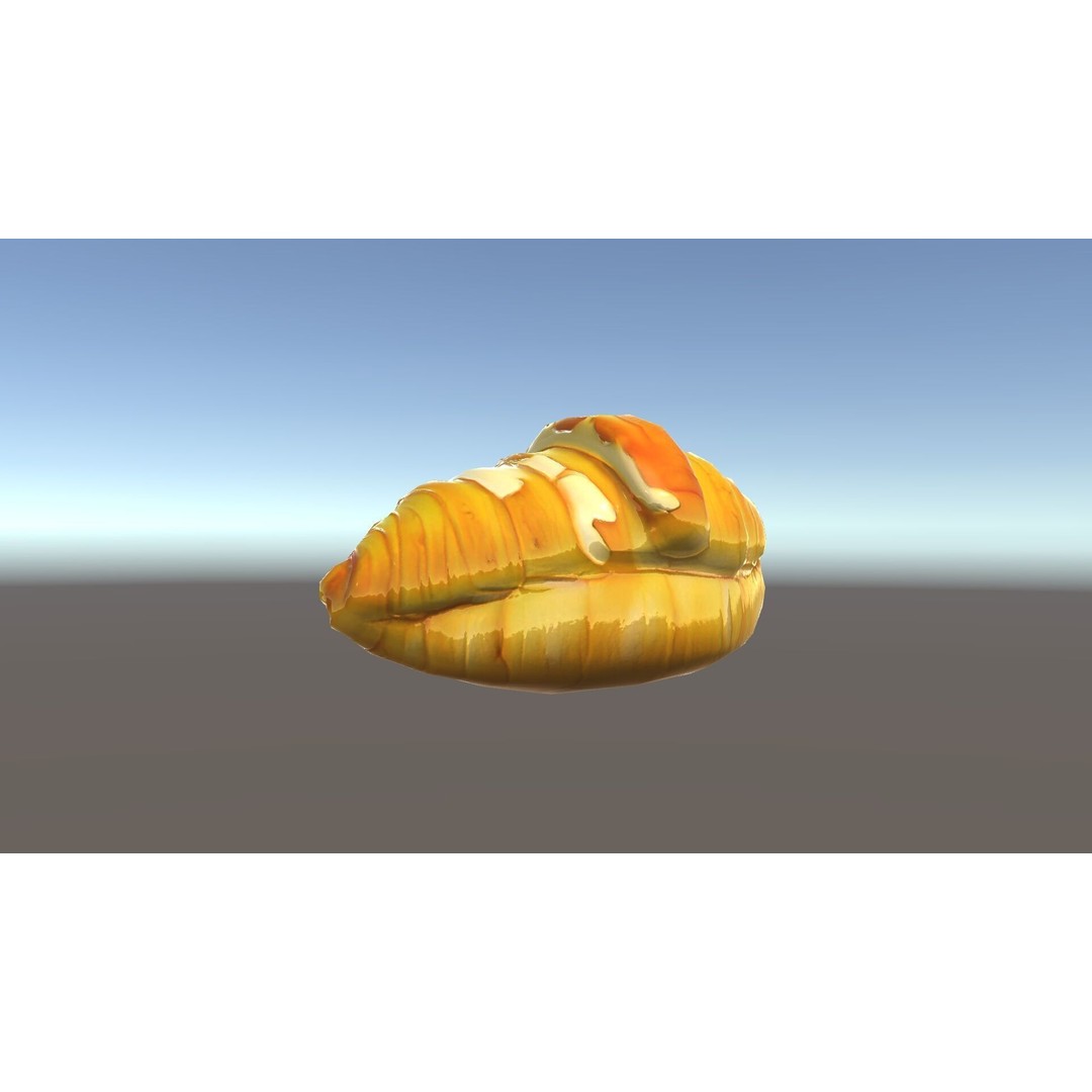 Delicious Croissant 3D Model – Low Poly PBR Asset for Games, FBX - View 24