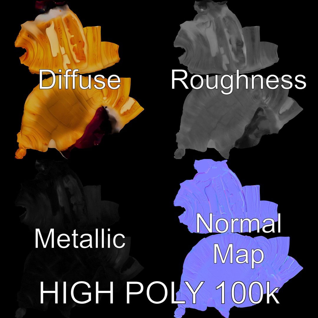 Delicious Croissant 3D Model – Low Poly PBR Asset for Games, FBX - View 3