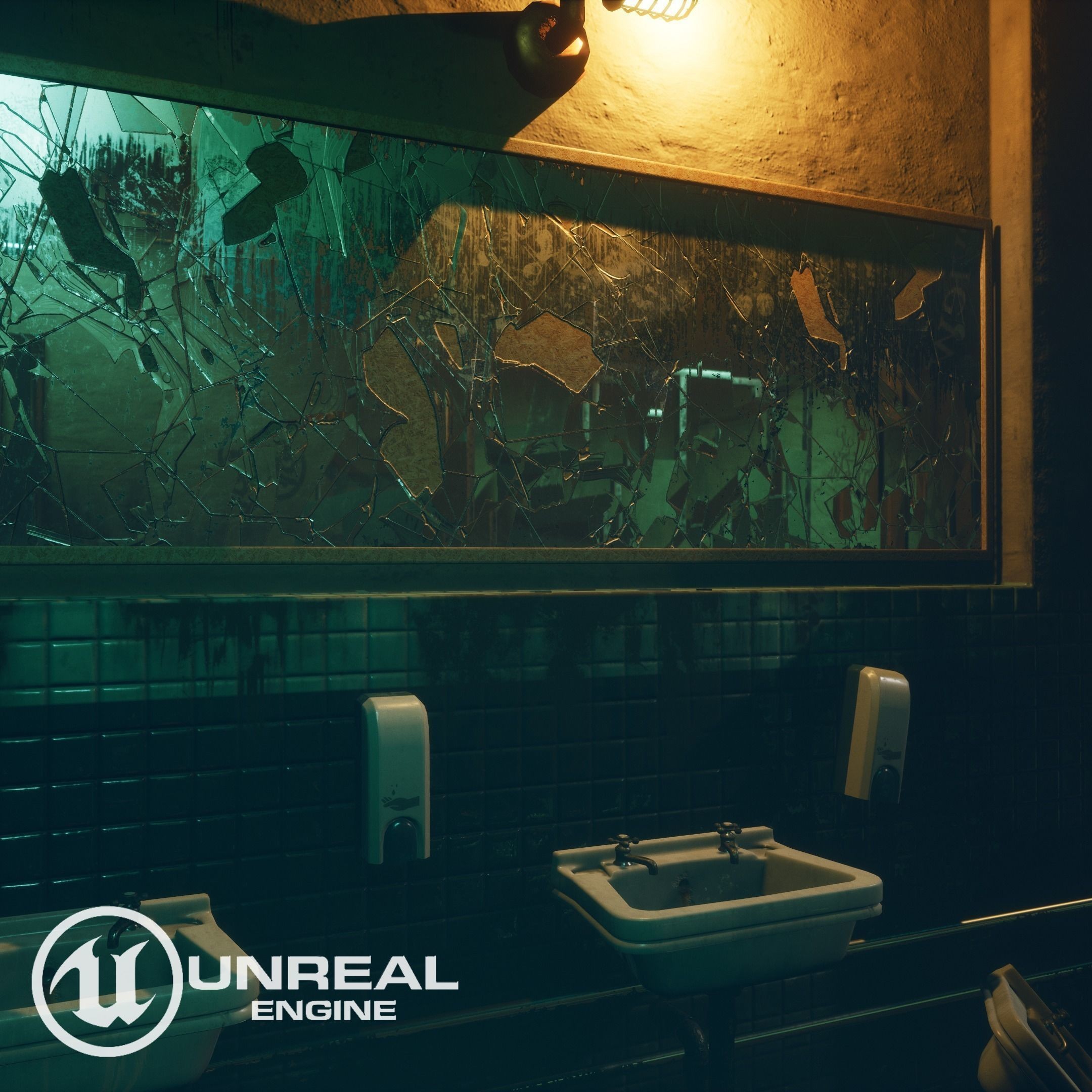 Creepy Public Bathroom Asset Pack - Low-Poly Game-Ready 3D Model - View 8