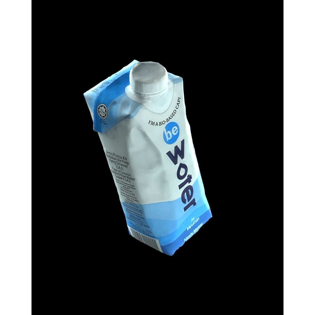 Sustainable Drink Carton 3D Model – Low Poly Game Ready Asset, FBX - View 4