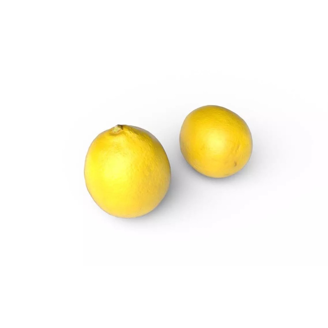 Lemon 3D Model – Low Poly PBR Asset for Games, FBX - View 2