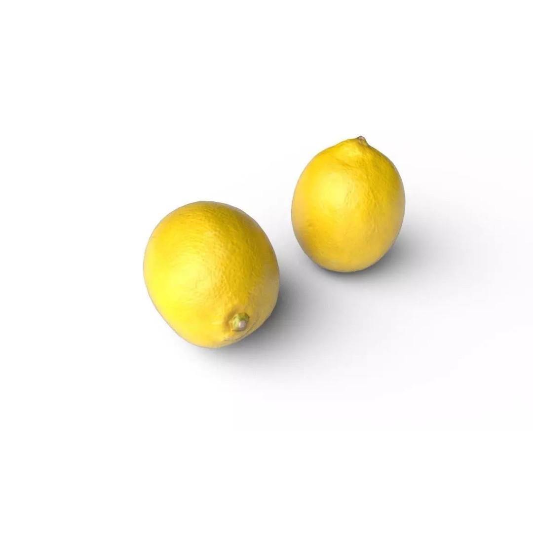 Lemon 3D Model – Low Poly PBR Asset for Games, FBX - View 6