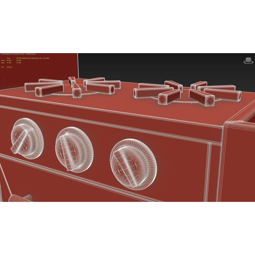 Pottery Barn Kids Chelsea Kitchen 3D Model – PBR Game-Ready Asset, FBX
