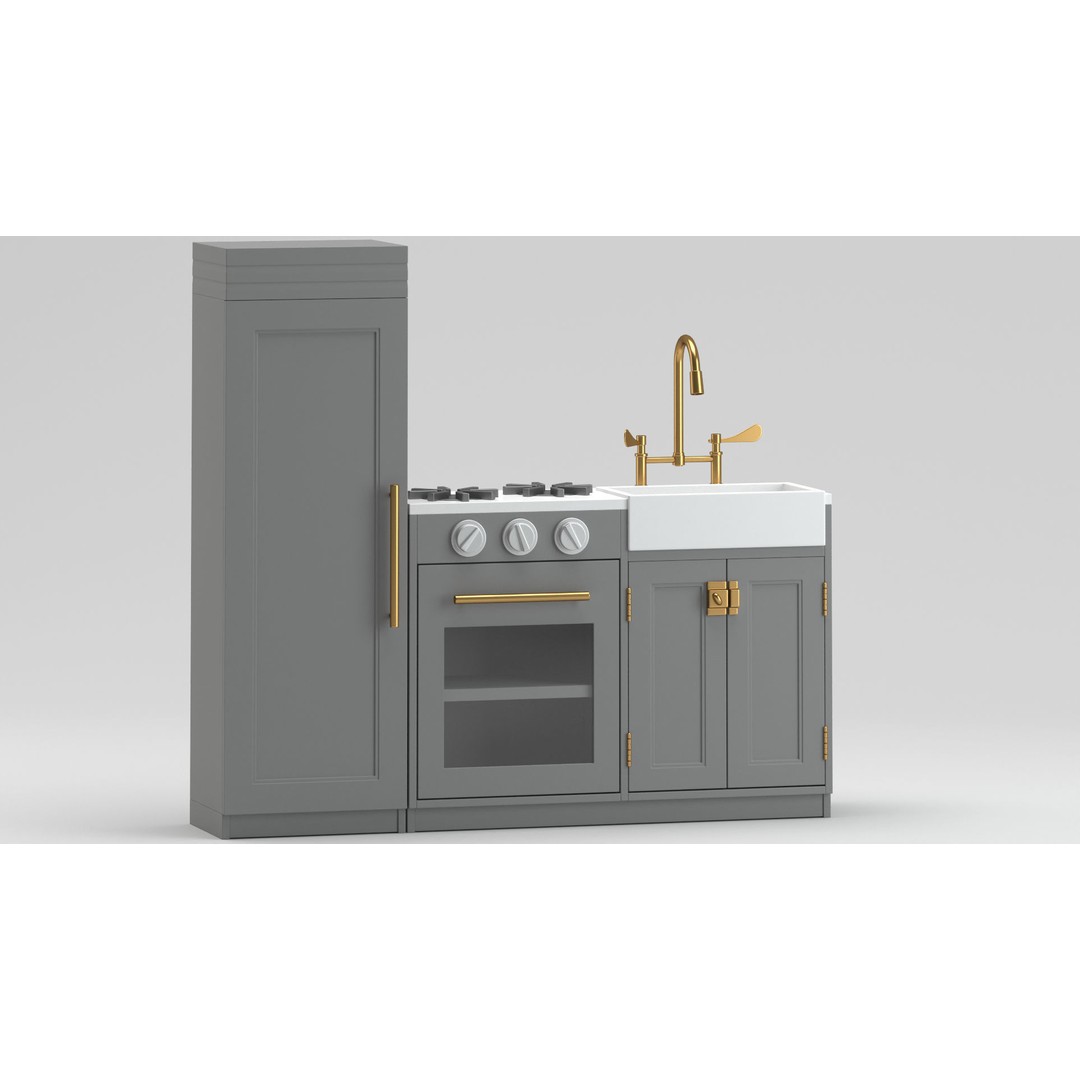 Pottery Barn Kids Chelsea Kitchen 3D Model – PBR Game-Ready Asset, FBX - View 11