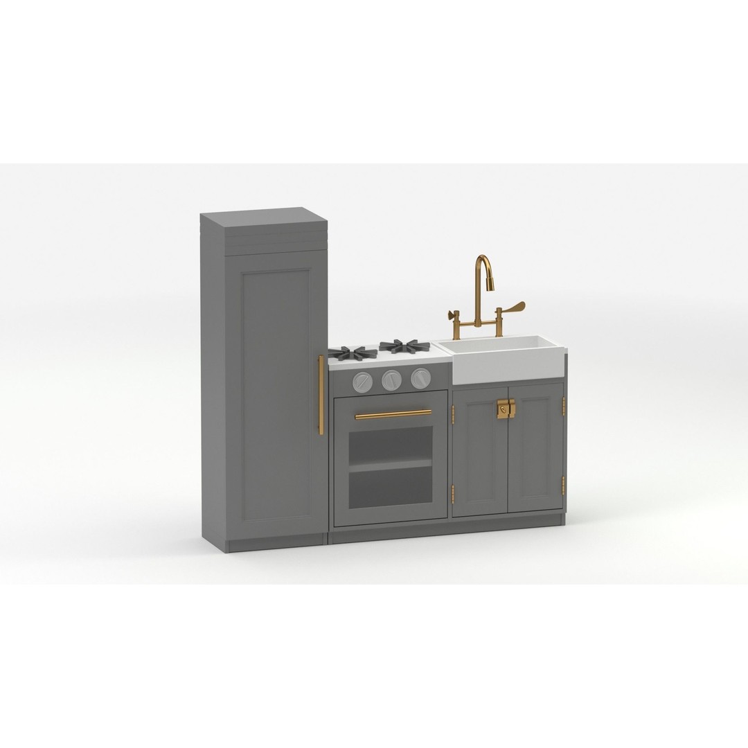 Pottery Barn Kids Chelsea Kitchen 3D Model – PBR Game-Ready Asset, FBX - View 12
