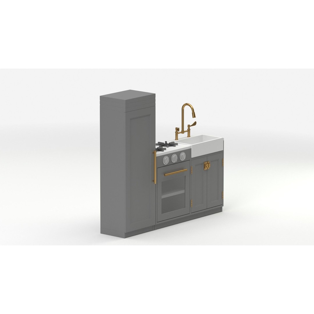 Pottery Barn Kids Chelsea Kitchen 3D Model – PBR Game-Ready Asset, FBX - View 13