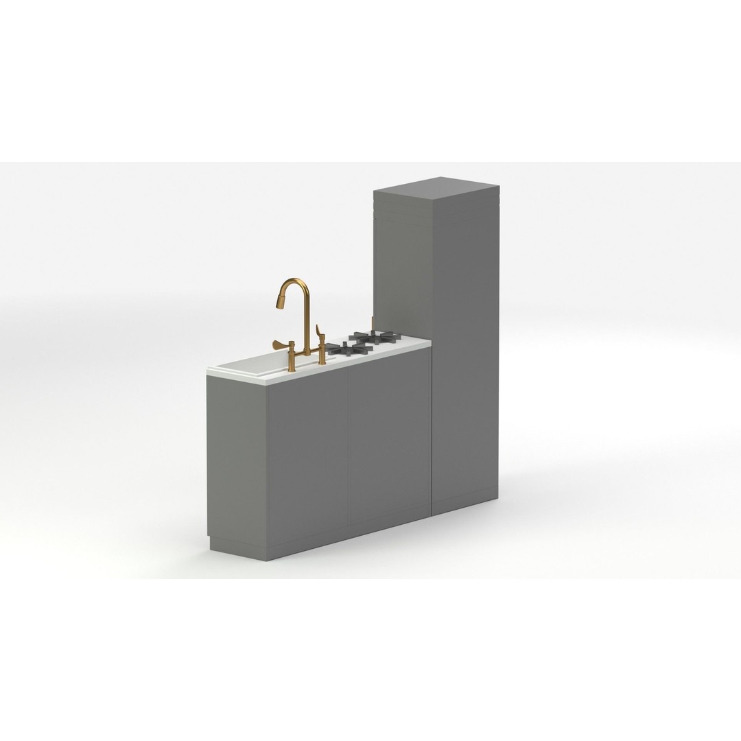 Pottery Barn Kids Chelsea Kitchen 3D Model – PBR Game-Ready Asset, FBX - View 25