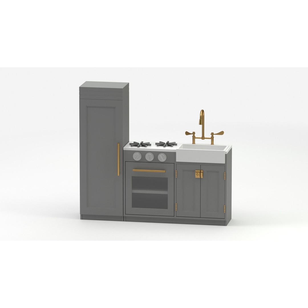 Pottery Barn Kids Chelsea Kitchen 3D Model – PBR Game-Ready Asset, FBX - View 29