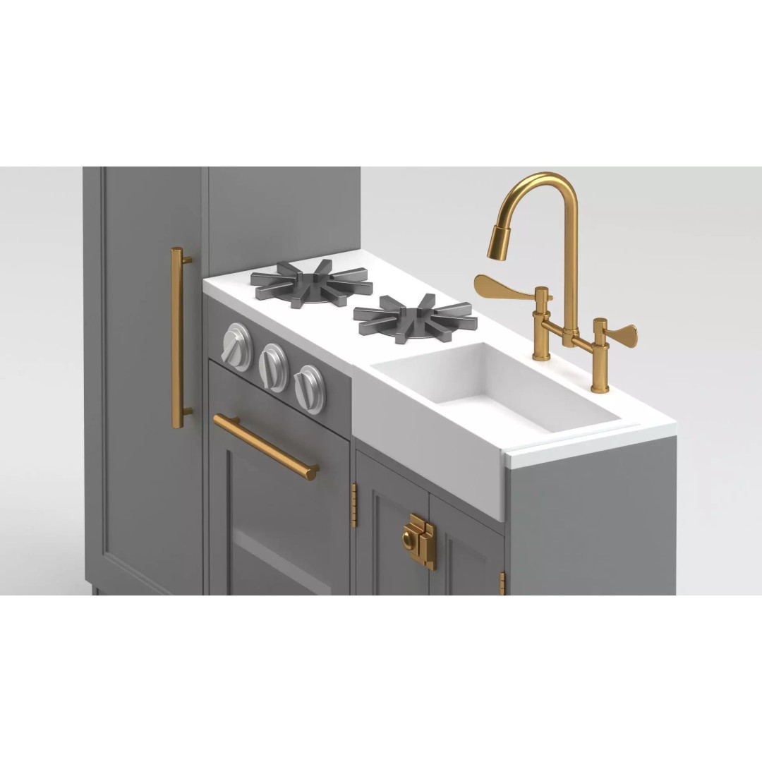 Pottery Barn Kids Chelsea Kitchen 3D Model – PBR Game-Ready Asset, FBX - View 4