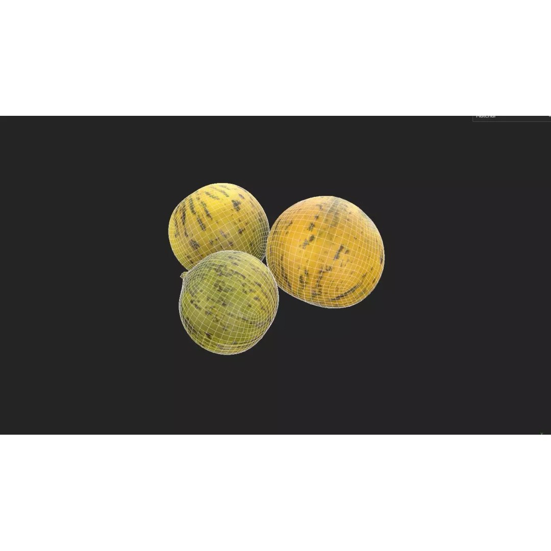 Melon 3D Model – Low Poly Game Asset with PBR Textures