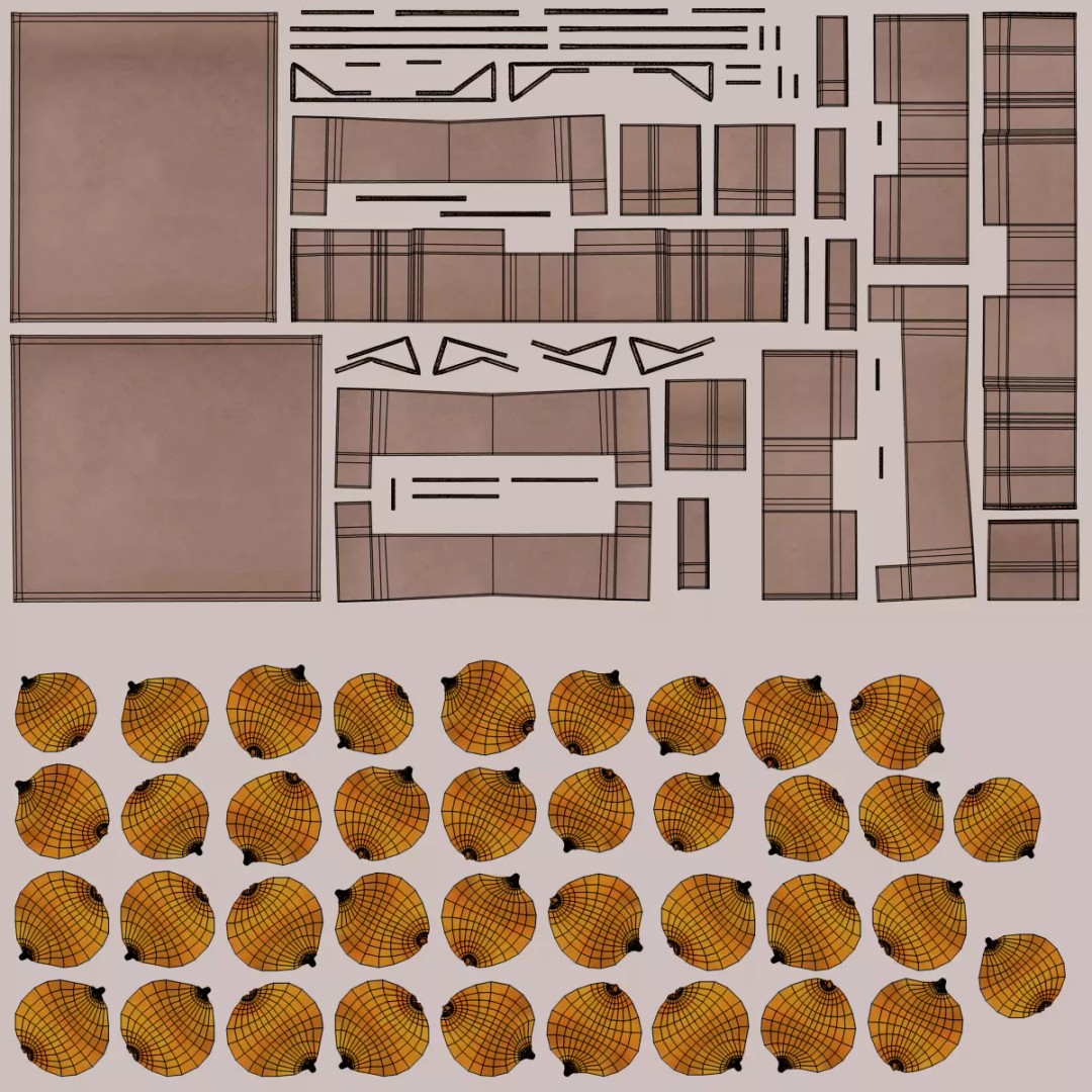 Fruit in Boxes 3D Model – Realistic Cardboard Produce Crates, Blender - View 19
