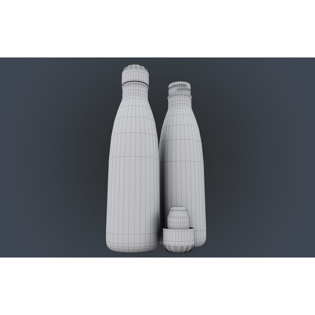 Insulated Water Bottle 3D Model – Low Poly PBR Game Asset, FBX - View 10