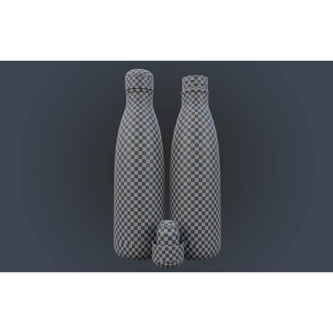 Insulated Water Bottle 3D Model – Low Poly PBR Game Asset, FBX - View 11