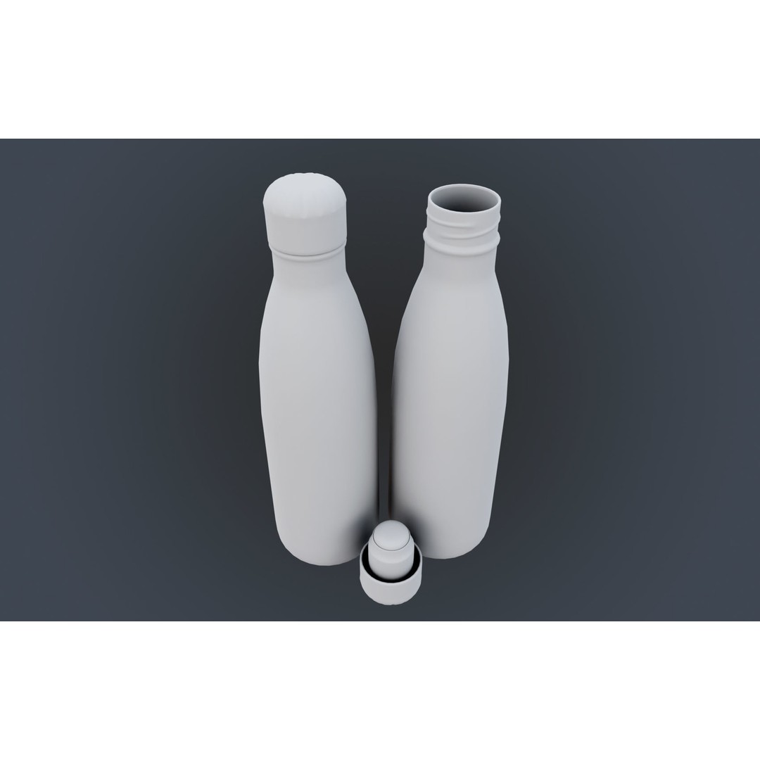 Insulated Water Bottle 3D Model – Low Poly PBR Game Asset, FBX - View 13