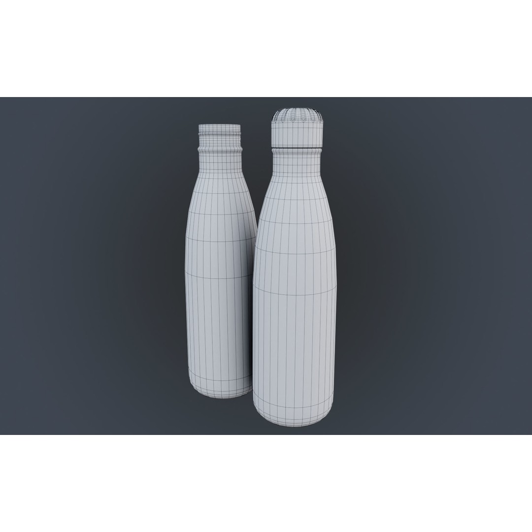 Insulated Water Bottle 3D Model – Low Poly PBR Game Asset, FBX - View 14