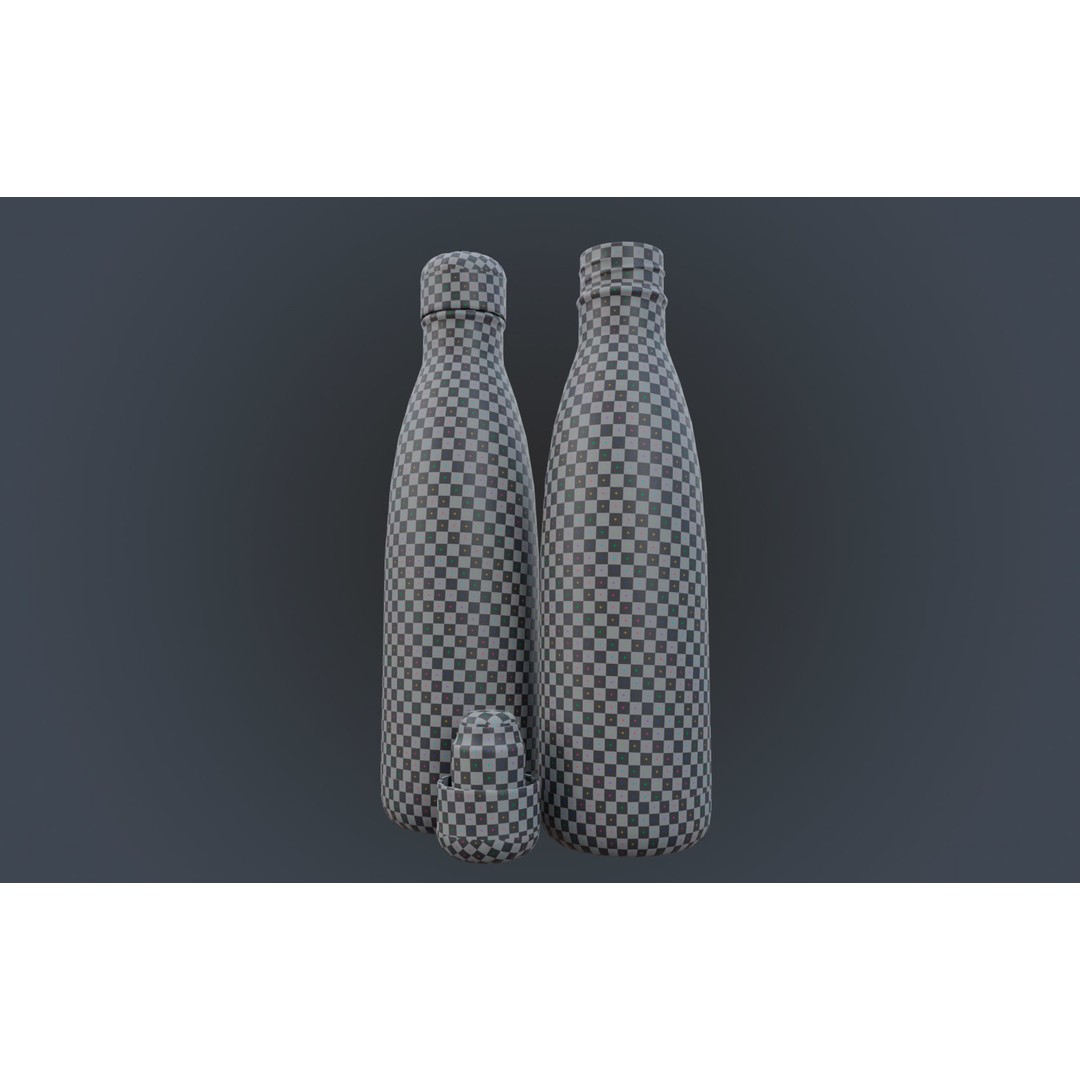 Insulated Water Bottle 3D Model – Low Poly PBR Game Asset, FBX - View 15