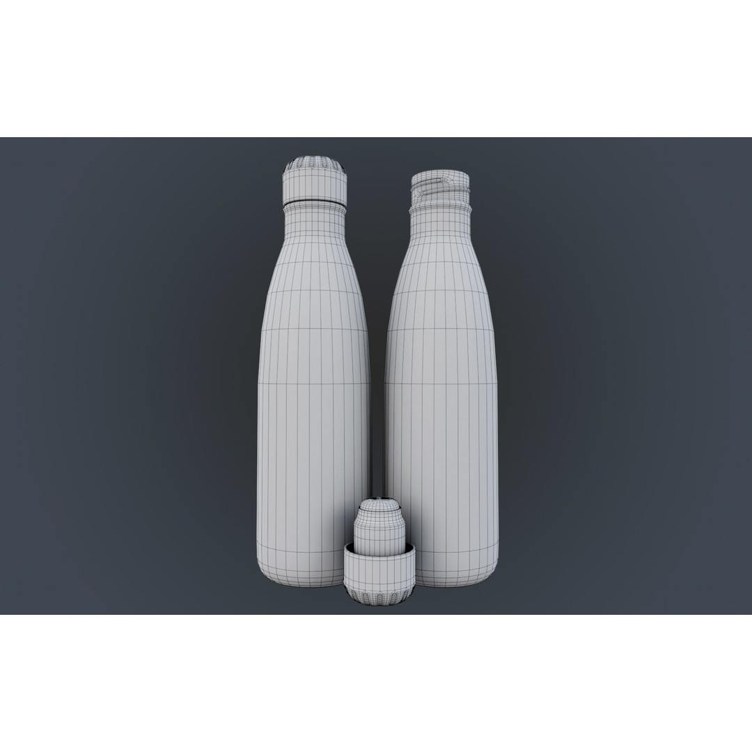 Insulated Water Bottle 3D Model – Low Poly PBR Game Asset, FBX - View 18