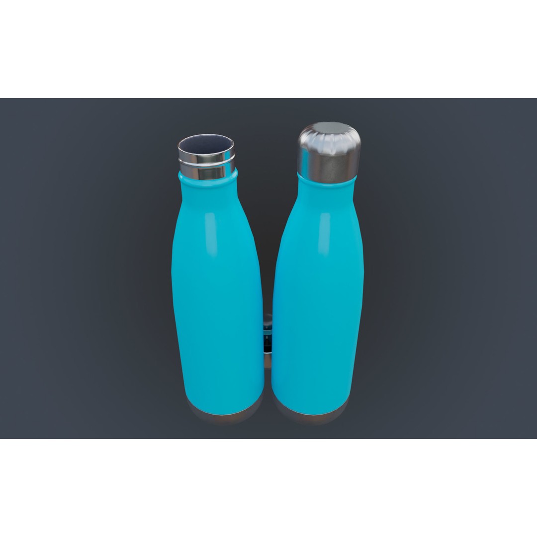 Insulated Water Bottle 3D Model – Low Poly PBR Game Asset, FBX - View 20
