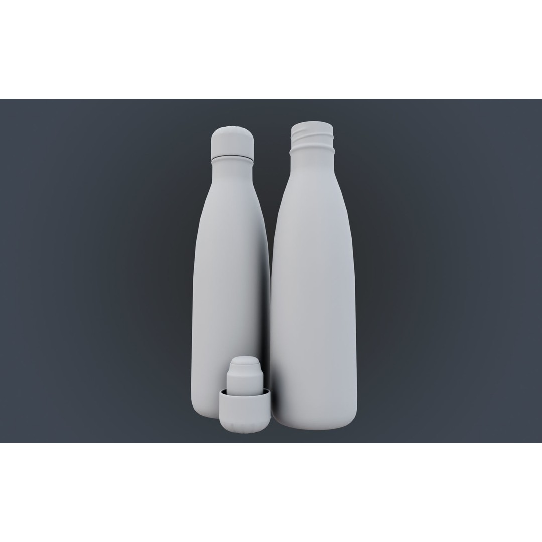 Insulated Water Bottle 3D Model – Low Poly PBR Game Asset, FBX - View 21