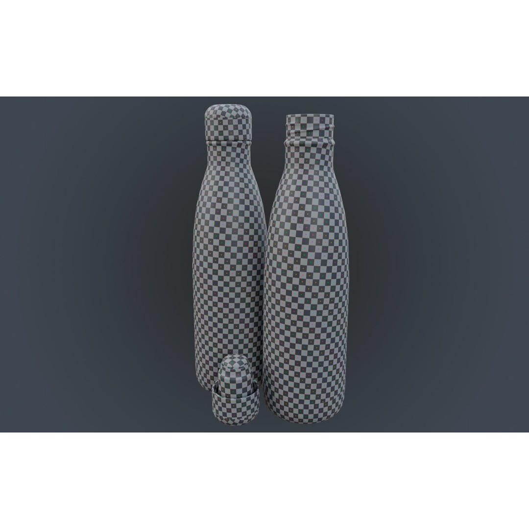 Insulated Water Bottle 3D Model – Low Poly PBR Game Asset, FBX - View 23