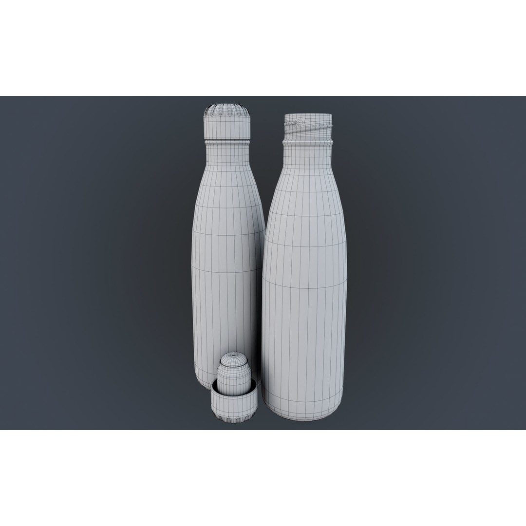 Insulated Water Bottle 3D Model – Low Poly PBR Game Asset, FBX - View 26