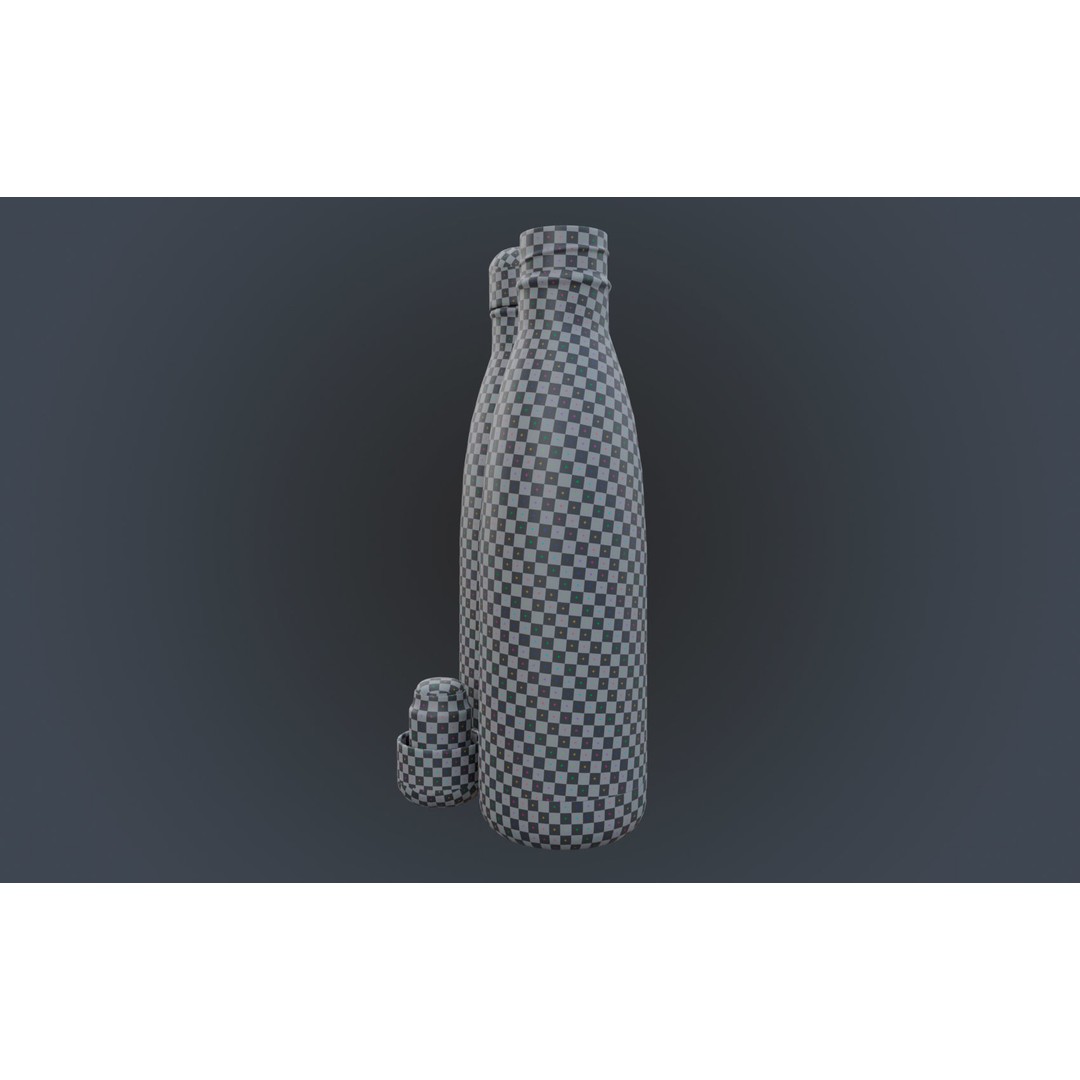 Insulated Water Bottle 3D Model – Low Poly PBR Game Asset, FBX - View 27