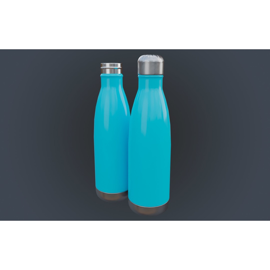 Insulated Water Bottle 3D Model – Low Poly PBR Game Asset, FBX - View 28
