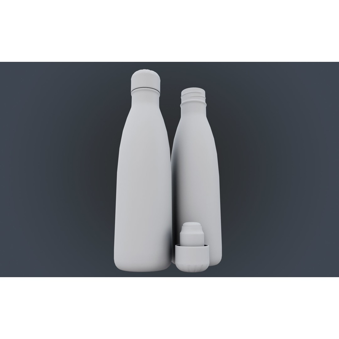 Insulated Water Bottle 3D Model – Low Poly PBR Game Asset, FBX - View 32