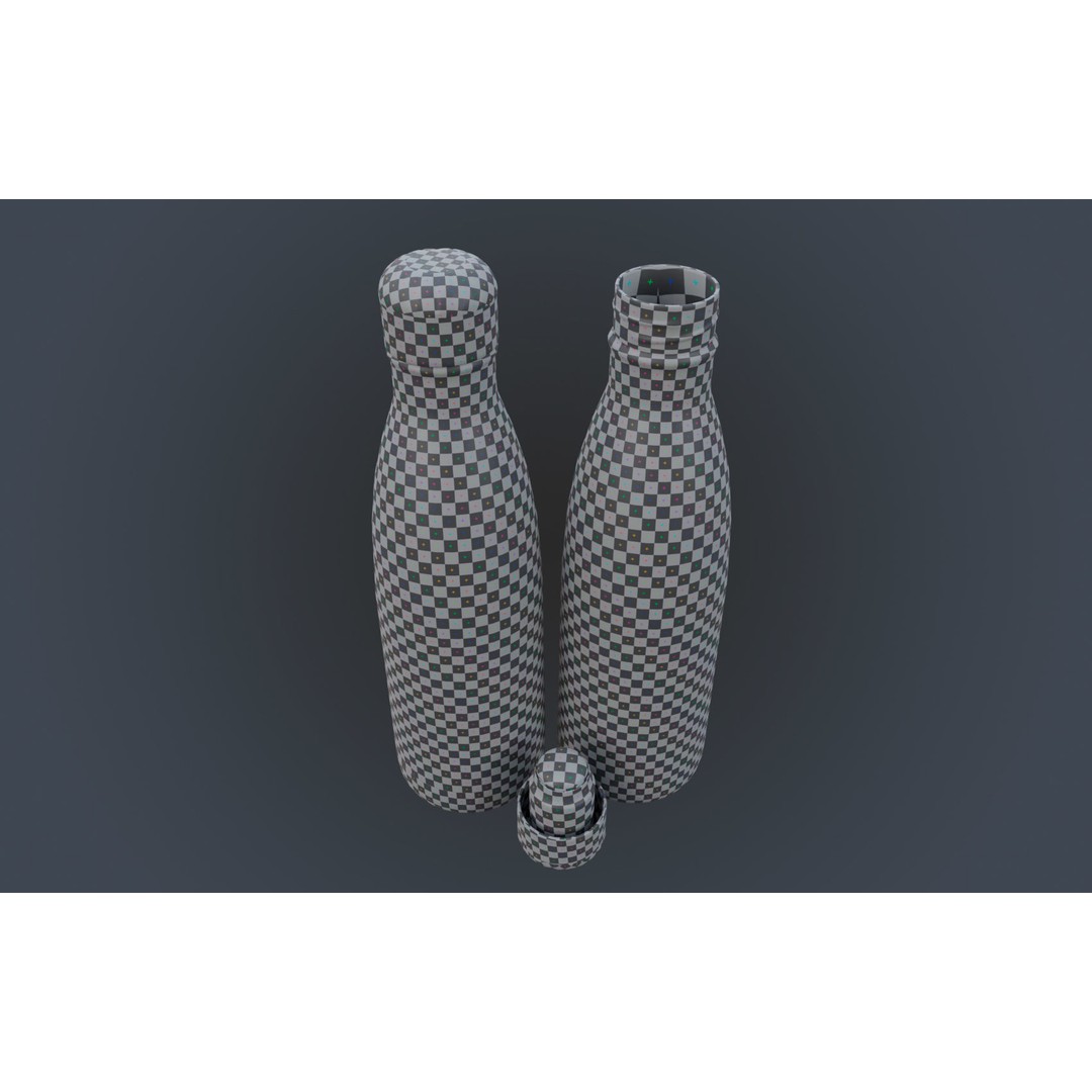 Insulated Water Bottle 3D Model – Low Poly PBR Game Asset, FBX - View 34