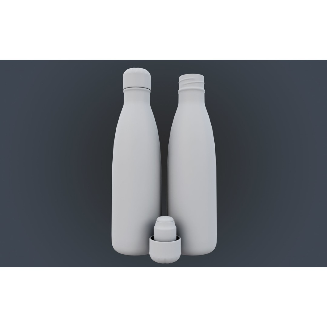 Insulated Water Bottle 3D Model – Low Poly PBR Game Asset, FBX - View 35
