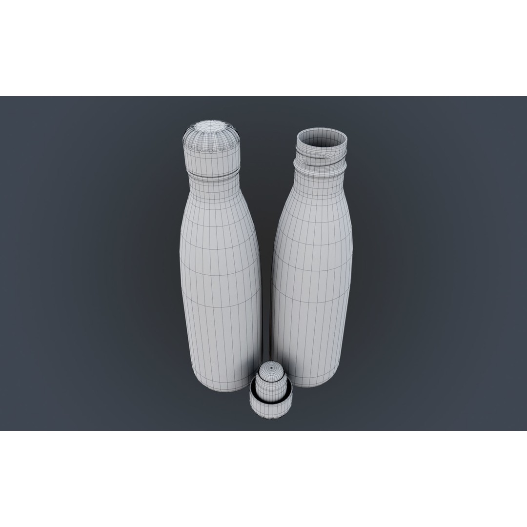 Insulated Water Bottle 3D Model – Low Poly PBR Game Asset, FBX - View 36