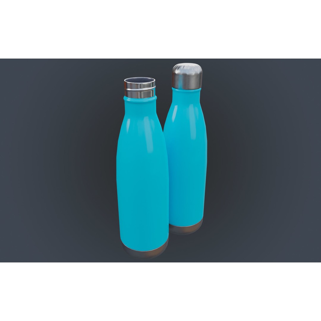 Insulated Water Bottle 3D Model – Low Poly PBR Game Asset, FBX - View 5
